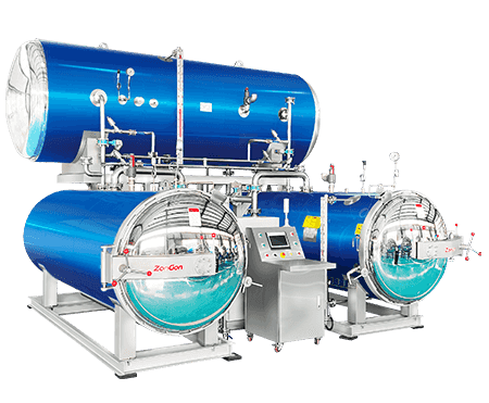 Water immersion retort